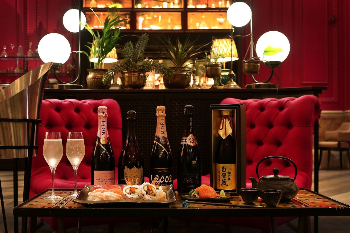 ­­­Raking in the Champagne & Sushi at The Andaz London