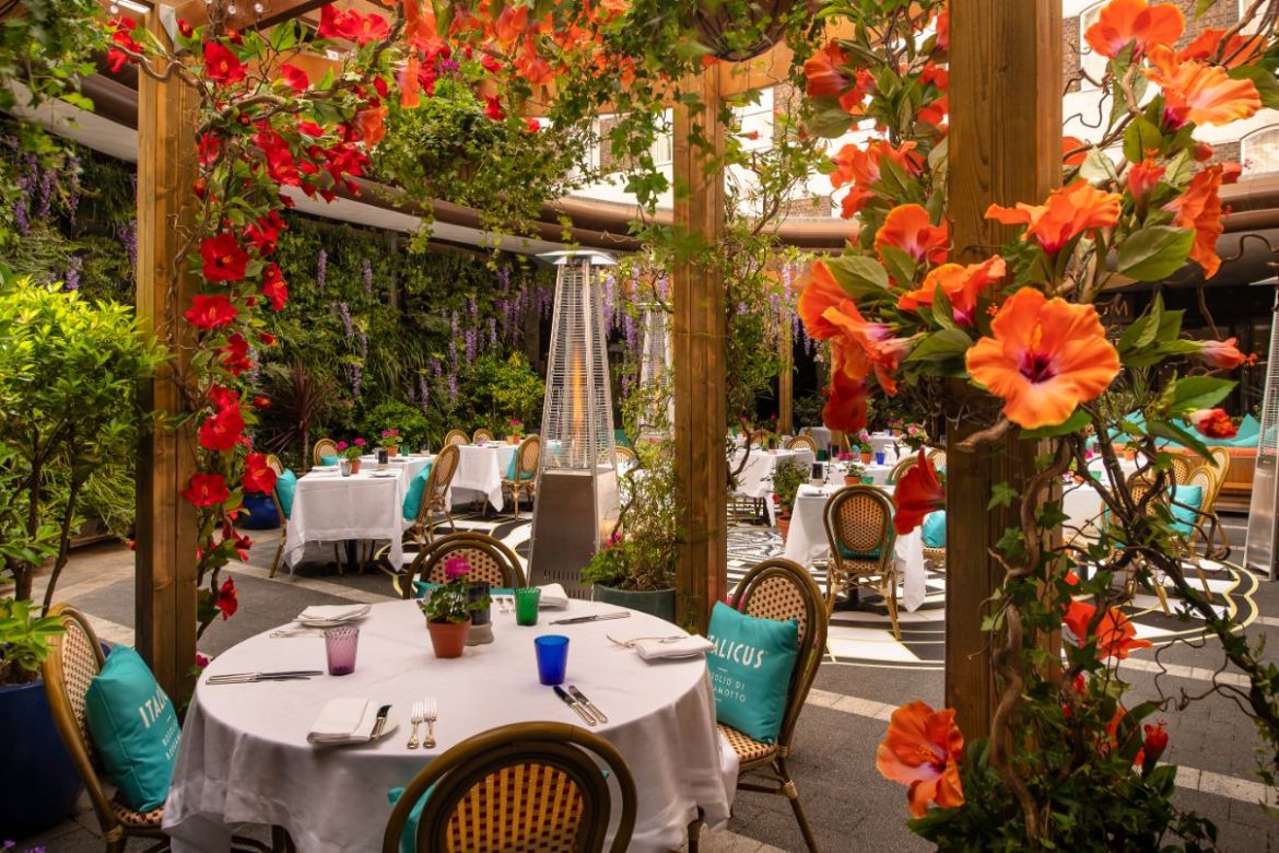 Escape to Italy in Mayfair: The Italicus terrace at Cafe Biltmore