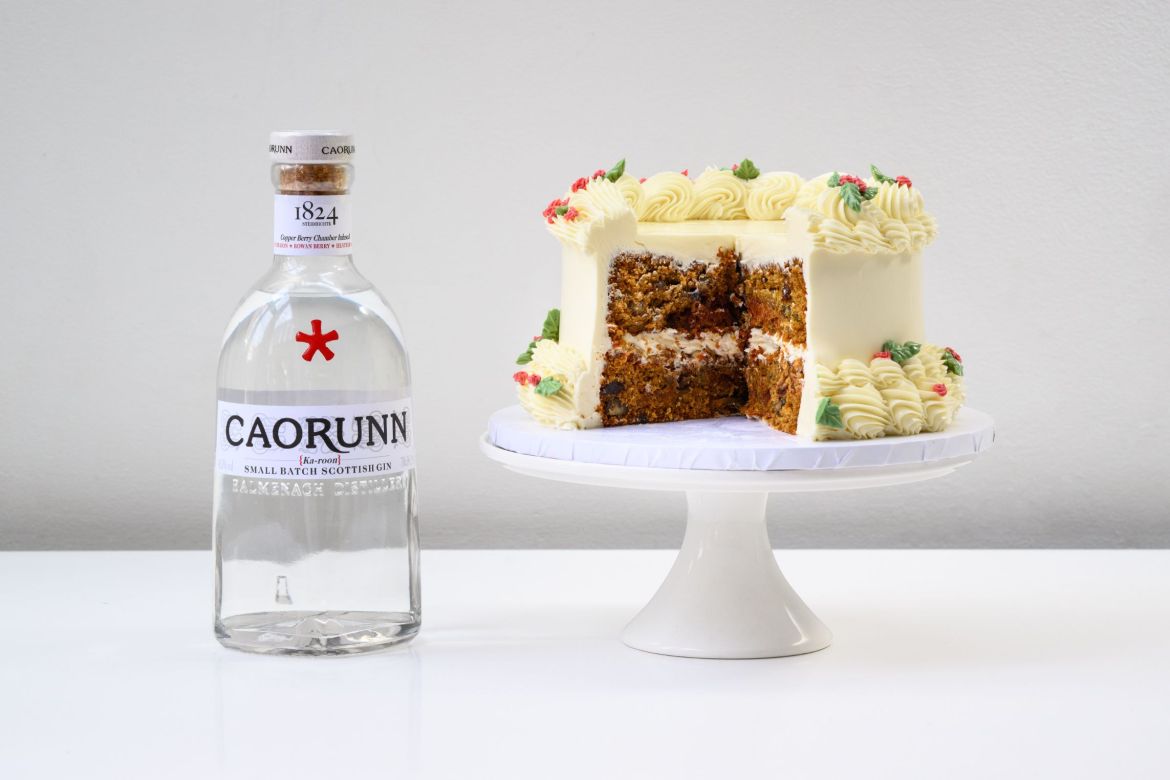 A Christmas carrot cake with Caorunn Gin and Lily Vanilli