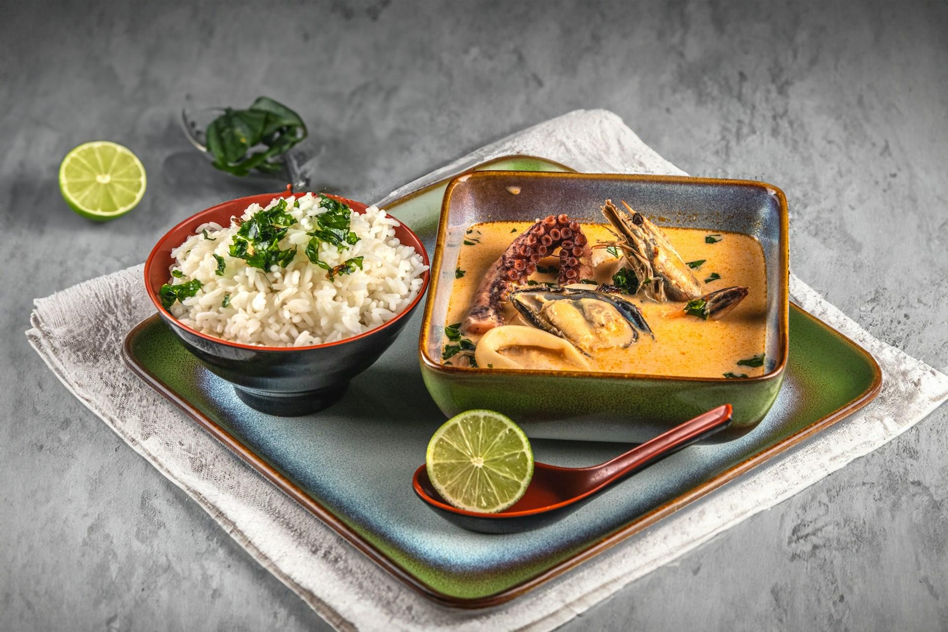 Chingri malai curry, a Maldivian specialty availible at Ozen Reserve Bolifushi