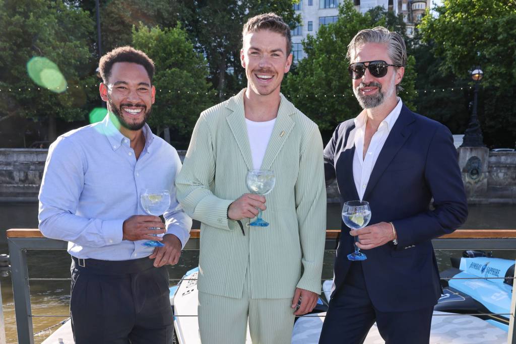 A list celebrities at the Step into the Blue campaign 